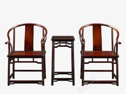 红木家具圈椅三件套中国风素材