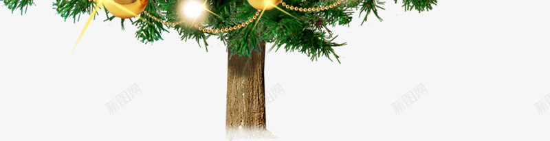 发光圣诞树psd免抠素材_新图网 https://ixintu.com 光芒 圣诞 圣诞树 绿色 蝴蝶结