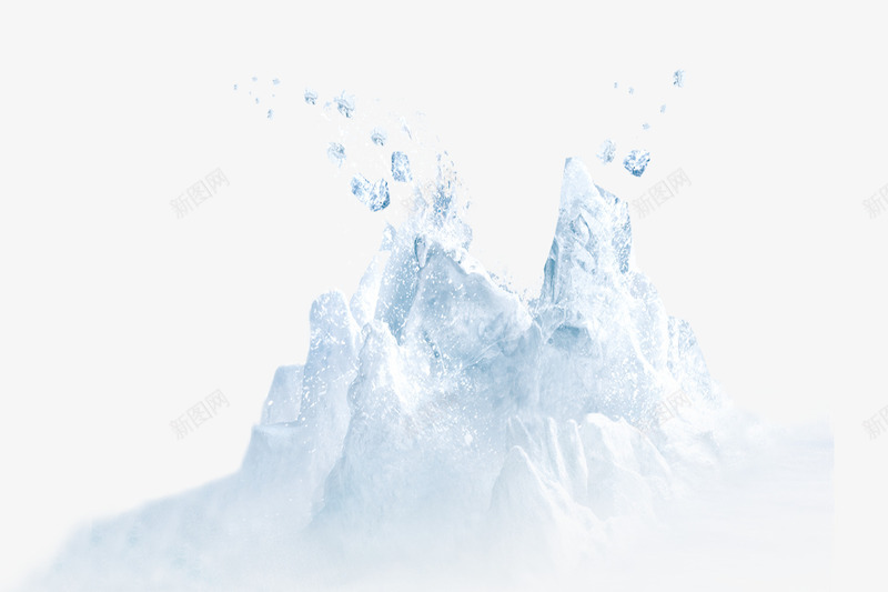 冰山png免抠素材_新图网 https://ixintu.com 冰块 冰山 冰山一角 北极 南极 模型 水 雪水