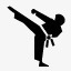 空手道黑色的freemobileiconkit图标png_新图网 https://ixintu.com black karate 空手道 黑色的