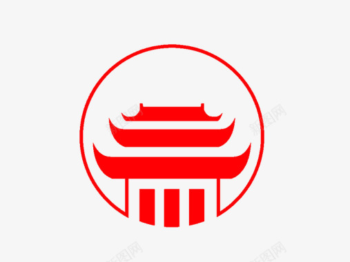 美国文化中国风建筑logo图标图标