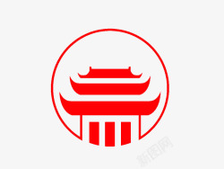 飞檐中国风建筑logo图标高清图片