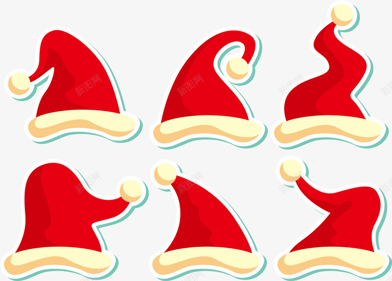 红色圣诞帽png免抠素材_新图网 https://ixintu.com 东北小女孩帽子 圣诞帽 圣诞节