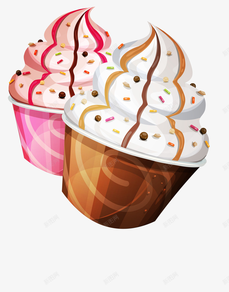 咖啡色美味冰淇淋png免抠素材_新图网 https://ixintu.com 冰淇淋 咖啡色 清凉夏日 美味 装饰图案 食物