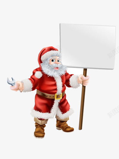 圣诞老人空白板png免抠素材_新图网 https://ixintu.com 圣诞 圣诞老人 圣诞节 提示板 空白牌子 路牌