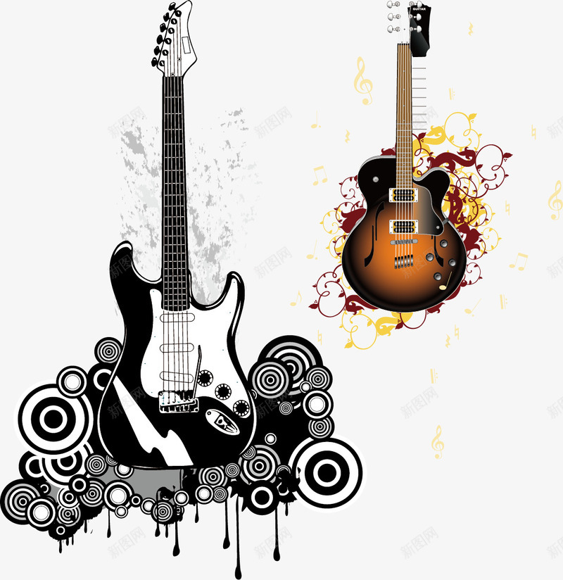 吉他复古海报背景png免抠素材_新图网 https://ixintu.com 吉他 吉他海报 吉他素材 吉他背景 海报复古