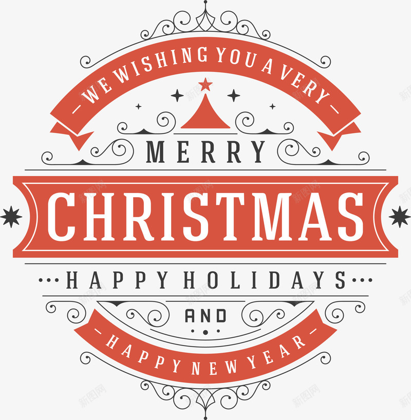 圣诞节红色条幅png免抠素材_新图网 https://ixintu.com christmas merry 圣诞快乐 圣诞节条幅 小清新 红色条幅