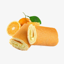 香橙味夹心面包素材