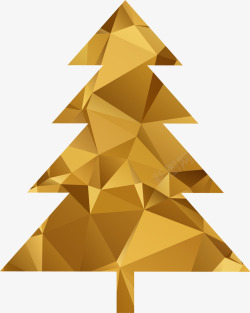 闪耀树木金色组合圣诞树高清图片