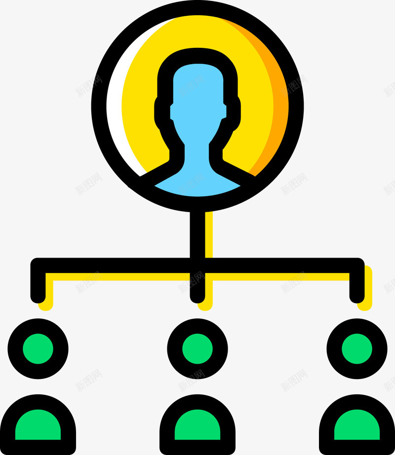 团队人员情况图标png_新图网 https://ixintu.com 人员架构 商务图表 团队协作 图标icon 层次结构 组织架构 组织框架