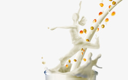 五谷创意创意人像牛奶高清图片