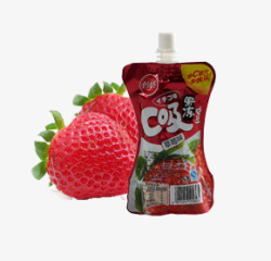 草莓味吸吸果冻素材