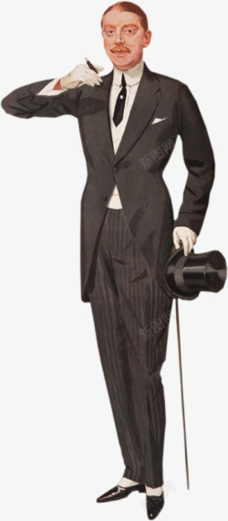 英国服饰英式绅士燕尾服造型高清图片