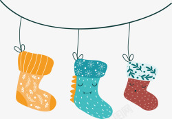 有趣的圣诞袜挂饰素材