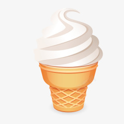 一个甜筒冰淇淋甜筒冰淇淋食物矢量图高清图片