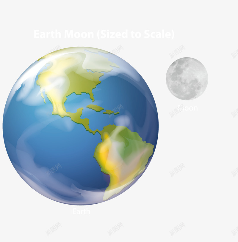 精致地球月球关系图矢量图ai免抠素材_新图网 https://ixintu.com 关系图 地球月球 宇宙 日月关系 星球 矢量png 矢量图