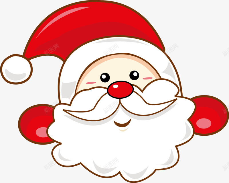 圣诞节圣诞老人头像png免抠素材_新图网 https://ixintu.com 喜庆 圣诞帽 圣诞老人头像 圣诞节 开心 笑脸