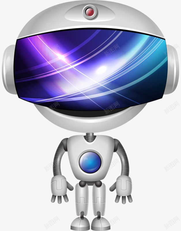 未来科技感简约机器人png免抠素材_新图网 https://ixintu.com 小乔 机器人 科技感 简约