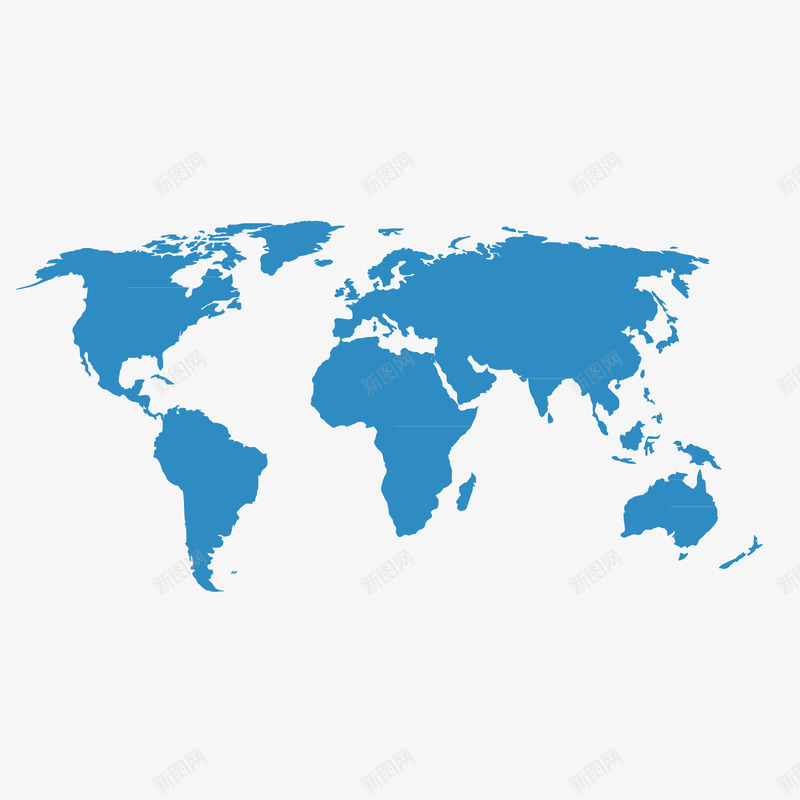 蓝色地图矢量图ai免抠素材_新图网 https://ixintu.com 分析 商务 地图 战略 扁平化 点状 科技 蓝色 矢量图