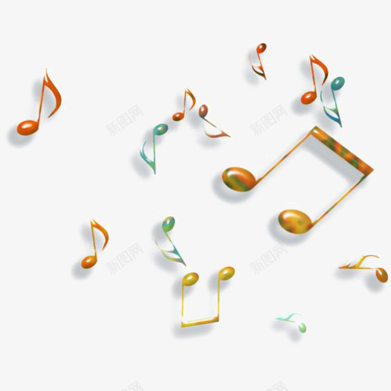 音符元素png免抠素材_新图网 https://ixintu.com 卡通音符 彩色音符 跳动的音符 音乐 音符 音符印花