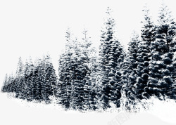 冬季雪树主题马甲海报素材