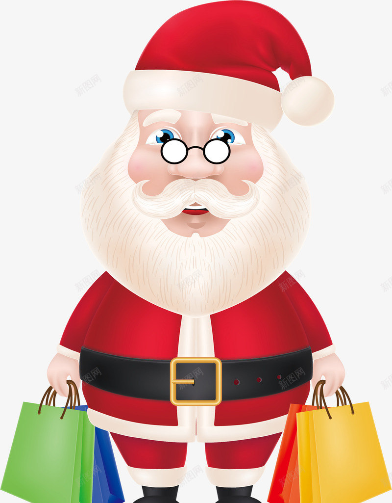 提着手提袋的圣诞老人矢量图ai免抠素材_新图网 https://ixintu.com 冬季促销 圣诞促销 圣诞老人 圣诞节 矢量png 购物袋 矢量图