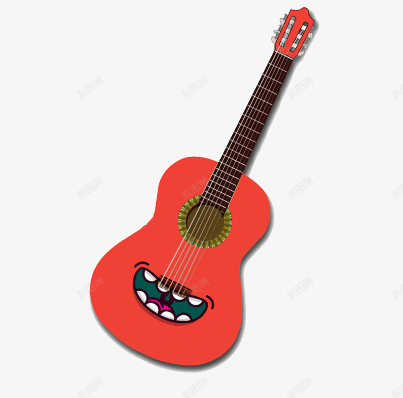创意吉他png免抠素材_新图网 https://ixintu.com 创意吉他 卡通吉他 新图网 红色吉他