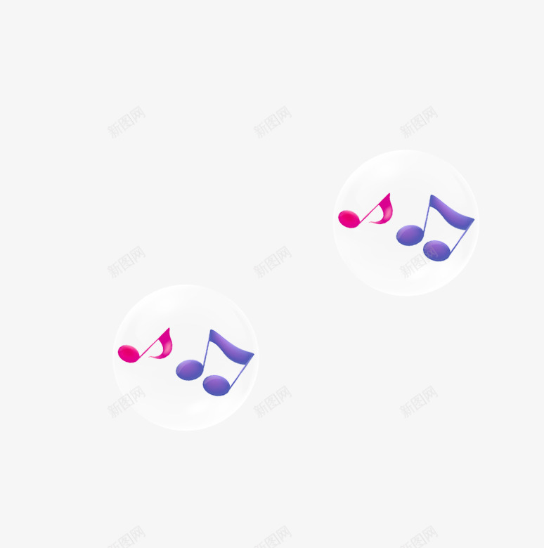 紫色音符漂浮png免抠素材_新图网 https://ixintu.com 免抠PNG 漂浮素材 紫色 音符