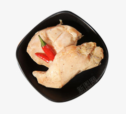 台湾鸡扒实拍新鲜白水鸡排高清图片