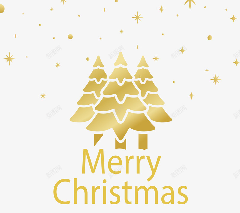 金色圣诞树矢量图ai免抠素材_新图网 https://ixintu.com merryChristmas 圣诞树 圣诞节 矢量png 金色圣诞树 金色雪花 矢量图