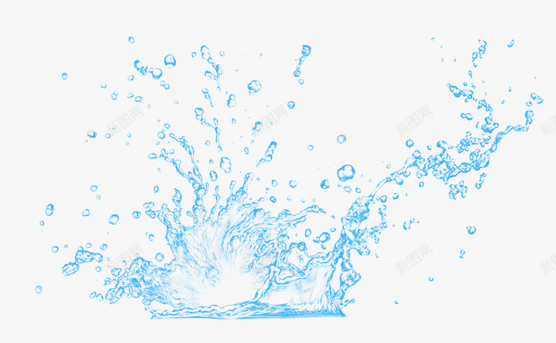 溅起的水效果png免抠素材_新图网 https://ixintu.com 水素材 水花 清凉的水 蓝色的水