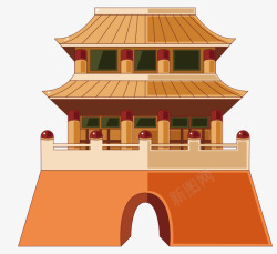 中国风建筑城楼建筑素材