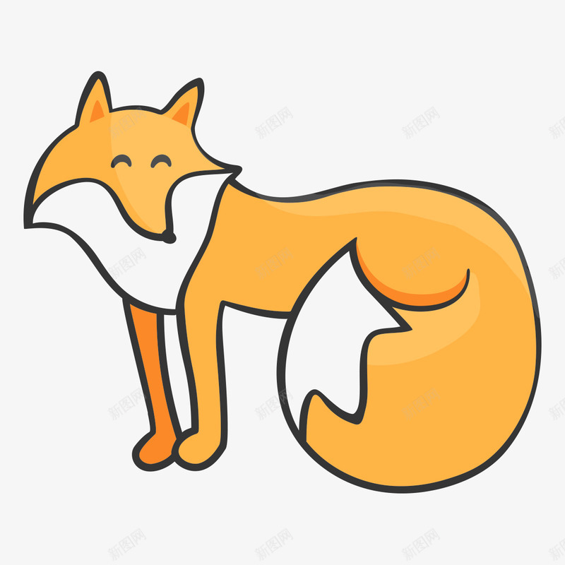 卡通狐狸png免抠素材_新图网 https://ixintu.com 儿童绘本 动漫卡通 动物插画 卡通动物 卡通狐狸 可爱 手绘狐狸 插画 贺卡