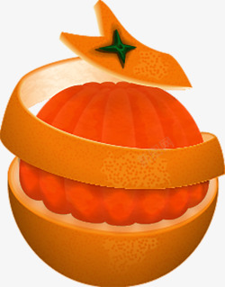 削皮的橙子削皮的橙子矢量图高清图片