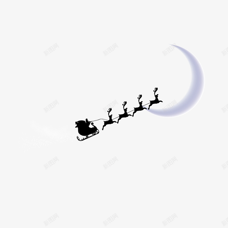 圣诞节老人驾着麋鹿飞奔矢量图ai免抠素材_新图网 https://ixintu.com 圣诞节 圣诞节矢量 老人 飞奔 麋鹿 矢量图