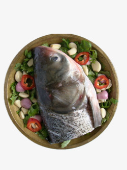 鲜鱼头食材素材