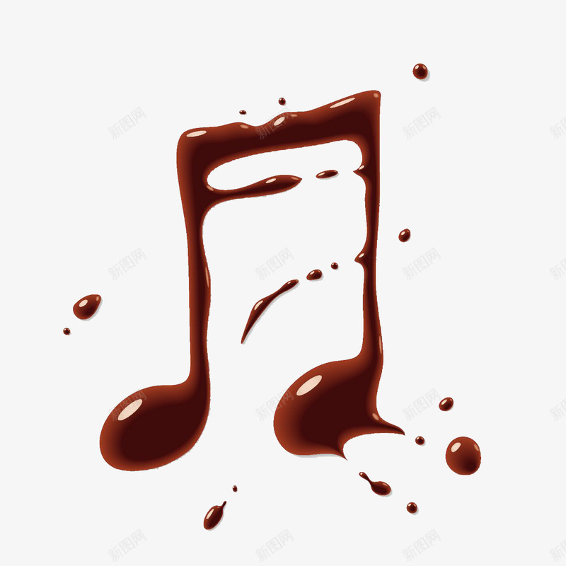 创意音符png免抠素材_新图网 https://ixintu.com 创意素材 咖啡 水滴 装饰图案素材 音符素材
