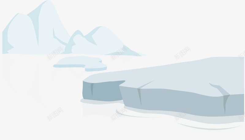 漂浮的冰山png免抠素材_新图网 https://ixintu.com 冰山 冰河世纪 南极 南极冰山 模型 漂浮 雪花
