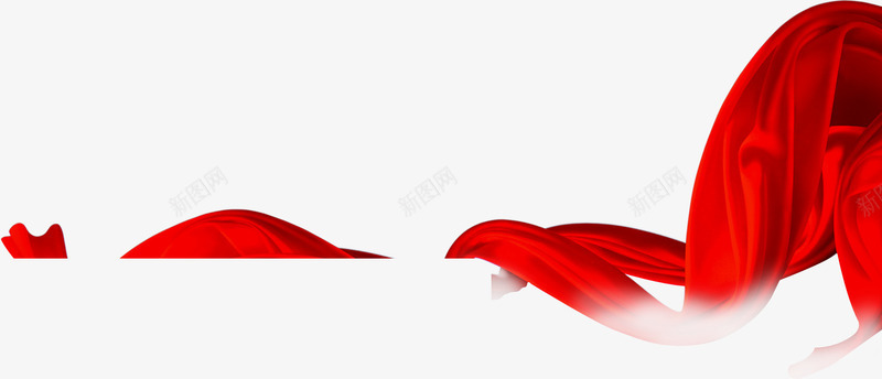 红飘带png免抠素材_新图网 https://ixintu.com 喜庆素材 新年素材 素材 红色丝带 红飘带 节日素材 飘带