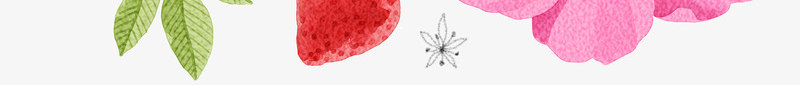 花朵草莓装饰图案png免抠素材_新图网 https://ixintu.com 手绘 花朵 草莓 装饰