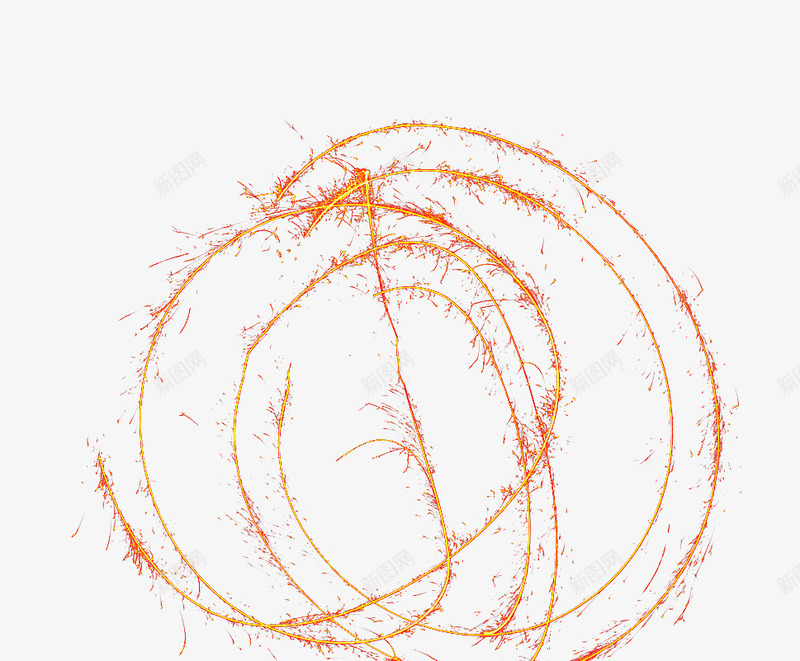 圆的发光束png免抠素材_新图网 https://ixintu.com 发光 圆 煤气火 线条 金色