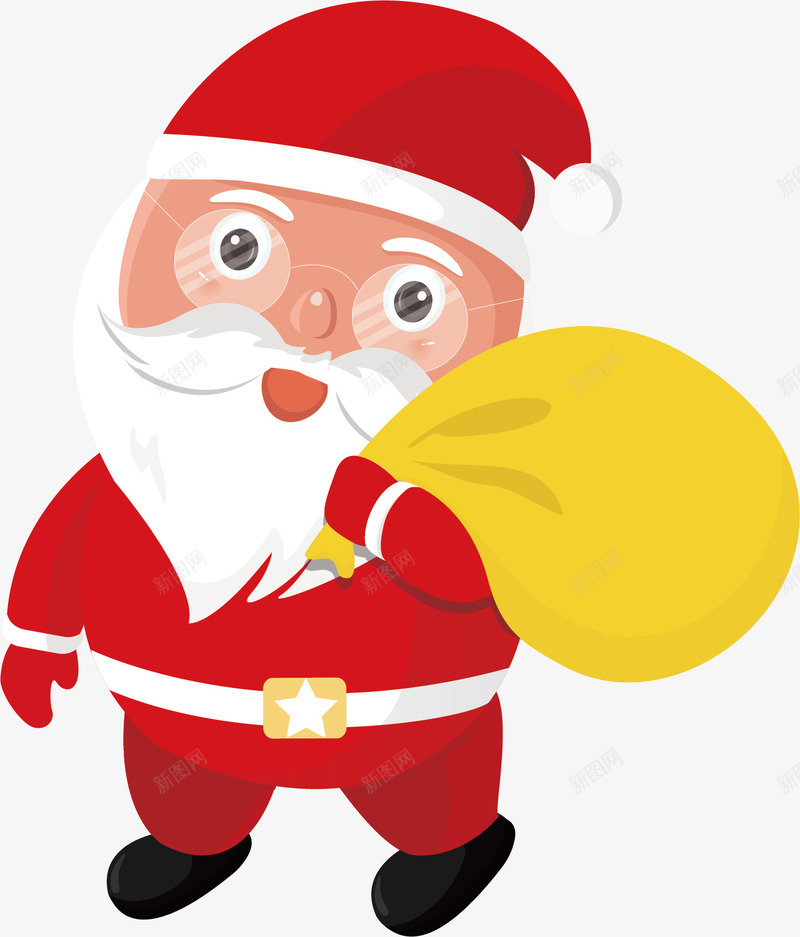 背包袱的圣诞老人矢量图ai免抠素材_新图网 https://ixintu.com 包袱 包裹 卡通手绘 圣诞老人 微笑 水彩 矢量图 背着包袱 黄色