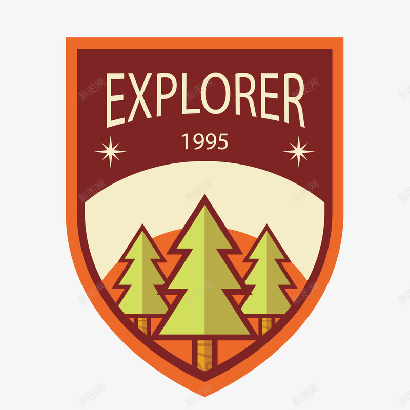 英文探险explorer盾牌图标png_新图网 https://ixintu.com explorer 卡通松树 徽章 探险图标 盾牌 盾牌图标