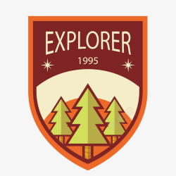 探险图标英文探险explorer盾牌图标高清图片