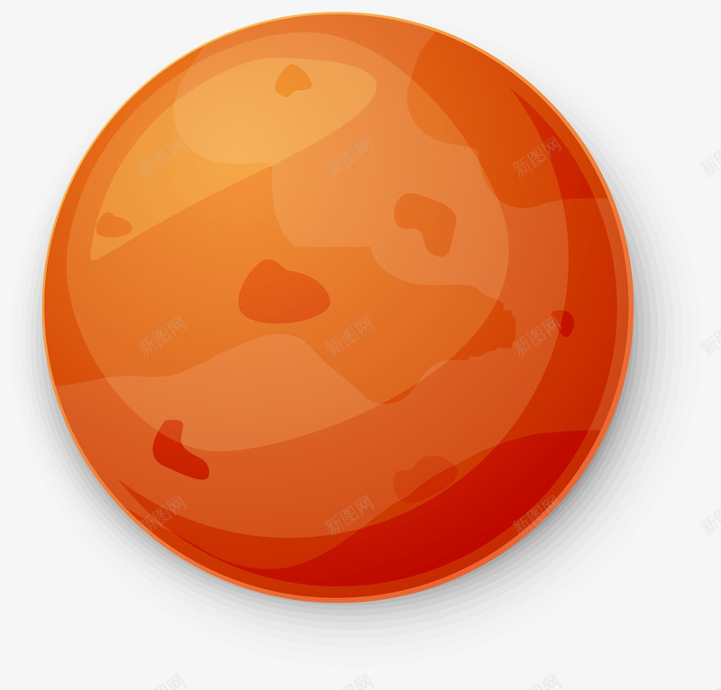 橙色卡通星球png免抠素材_新图网 https://ixintu.com 免抠PNG 卡通 圆圈 宇宙 星球 橙色 装饰图案