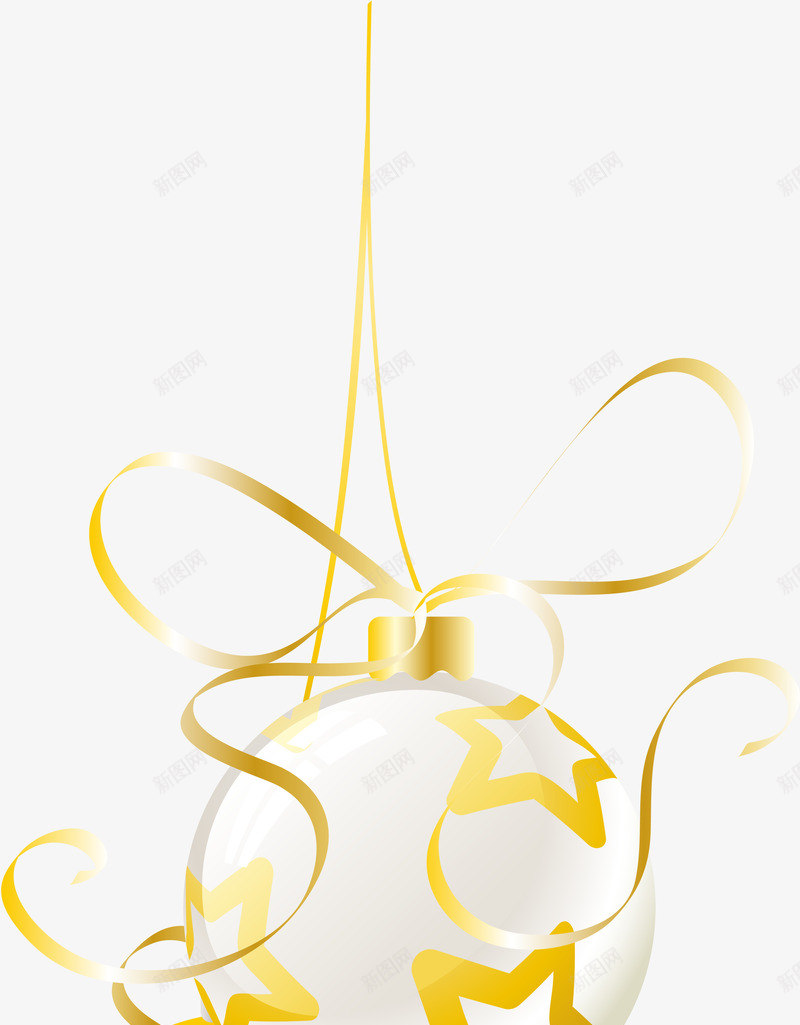金色闪耀星星圣诞球png免抠素材_新图网 https://ixintu.com 圣诞快乐 圣诞节 星星彩球 节日彩球 装饰图案 金色彩球