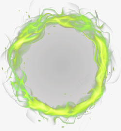 光效圆环绿色火焰圆环矢量图高清图片