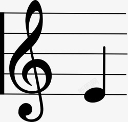 曲子优雅的音乐符号图标高清图片