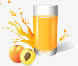 黄桃汁鲜榨果汁黄色黄桃汁高清图片