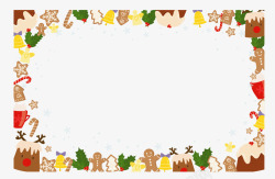 矢量可爱边框可爱圣诞节的边框矢量图高清图片